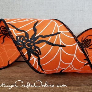Wire Edge Ribbon: 63mm: Spiders Web - per metre Wire Edge Ribbon: 63mm: Spiders Web - per metre