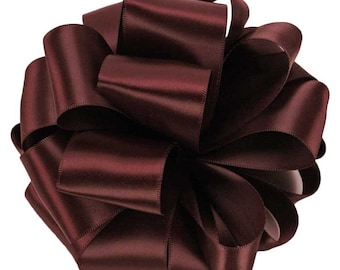 Satin Ribbon, 1.5" x Ten Yard Roll, Double Face  Burgundy - Offray,  Reversible Double Sided Satin Wedding Ribbon 9, Sewing Trim 910