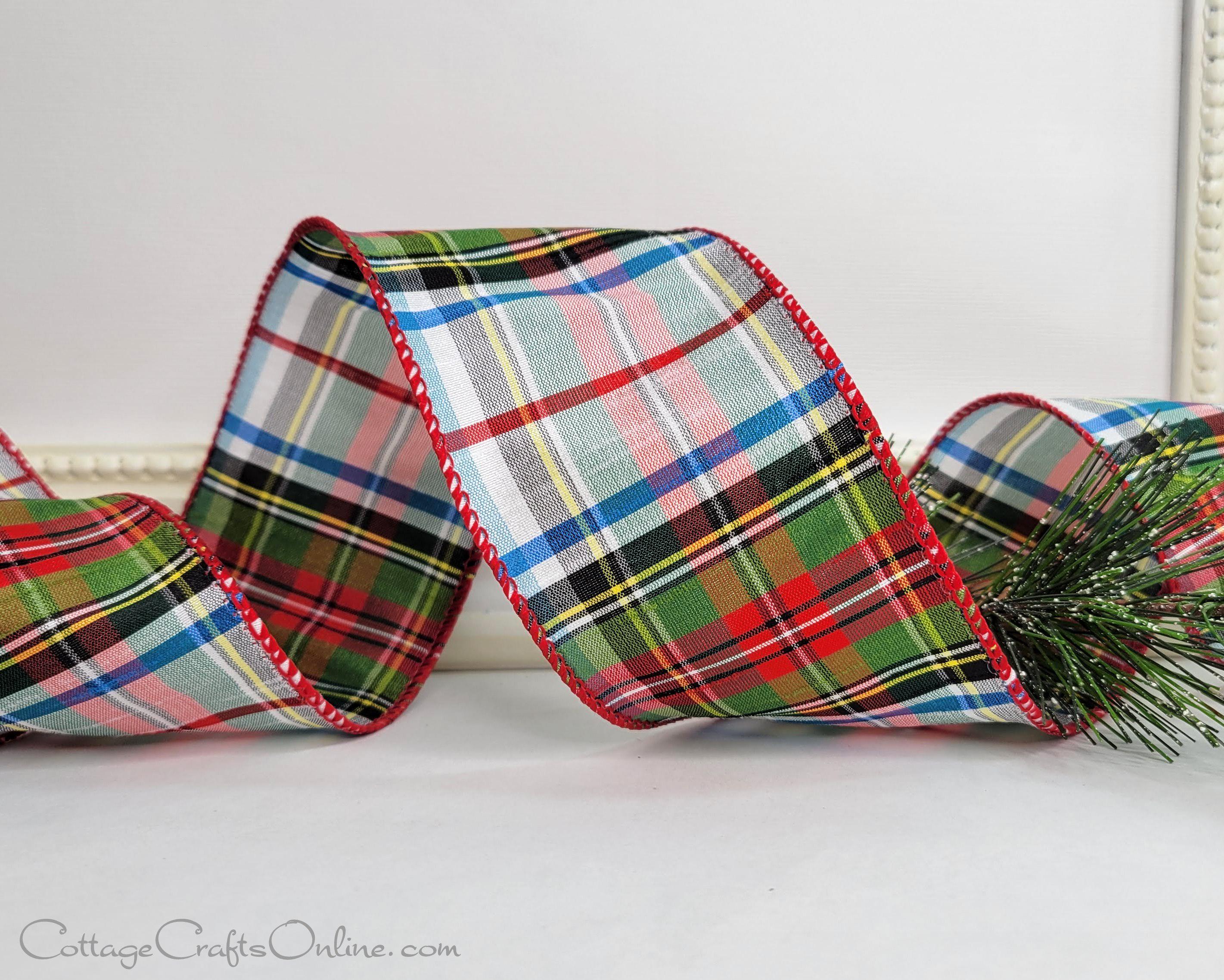 Christmas Wired Ribbon, 2.5