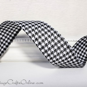 Houndstooth Wired Ribbon - Etsy