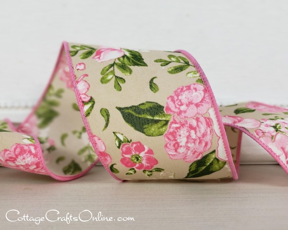 Garden Floral-print Ribbon Blouse（1-10 Yds,floral Ribbon