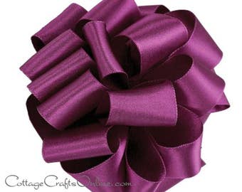 Wired Ribbon, 1.5"  Purple Double Sided Satin -  TEN YARD ROLL - Offray ~ Chantal ~ Wired Satin, Wedding Satin, Wire Edged Ribbon