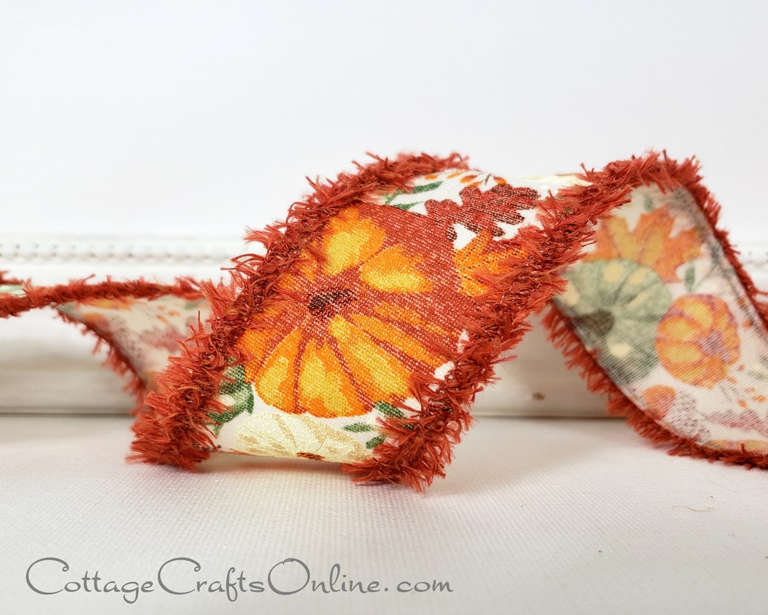 Fall Wire Ribbons Fall Wired Ribbon, 1.5