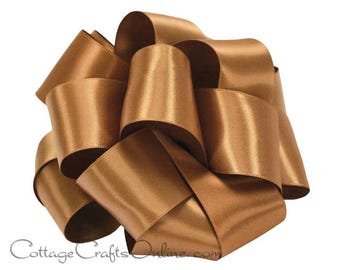 Satin Ribbon, 1.5", Brown Double Faced - FORTY FIVE YARD Roll - Offray Reversible Double Sided Satin #9 "Coffee" Wedding Ribbon