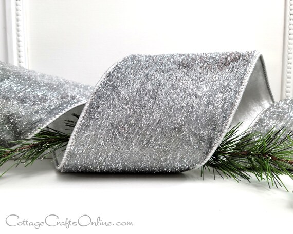Silver and Platinum Christmas Tree Ribbon