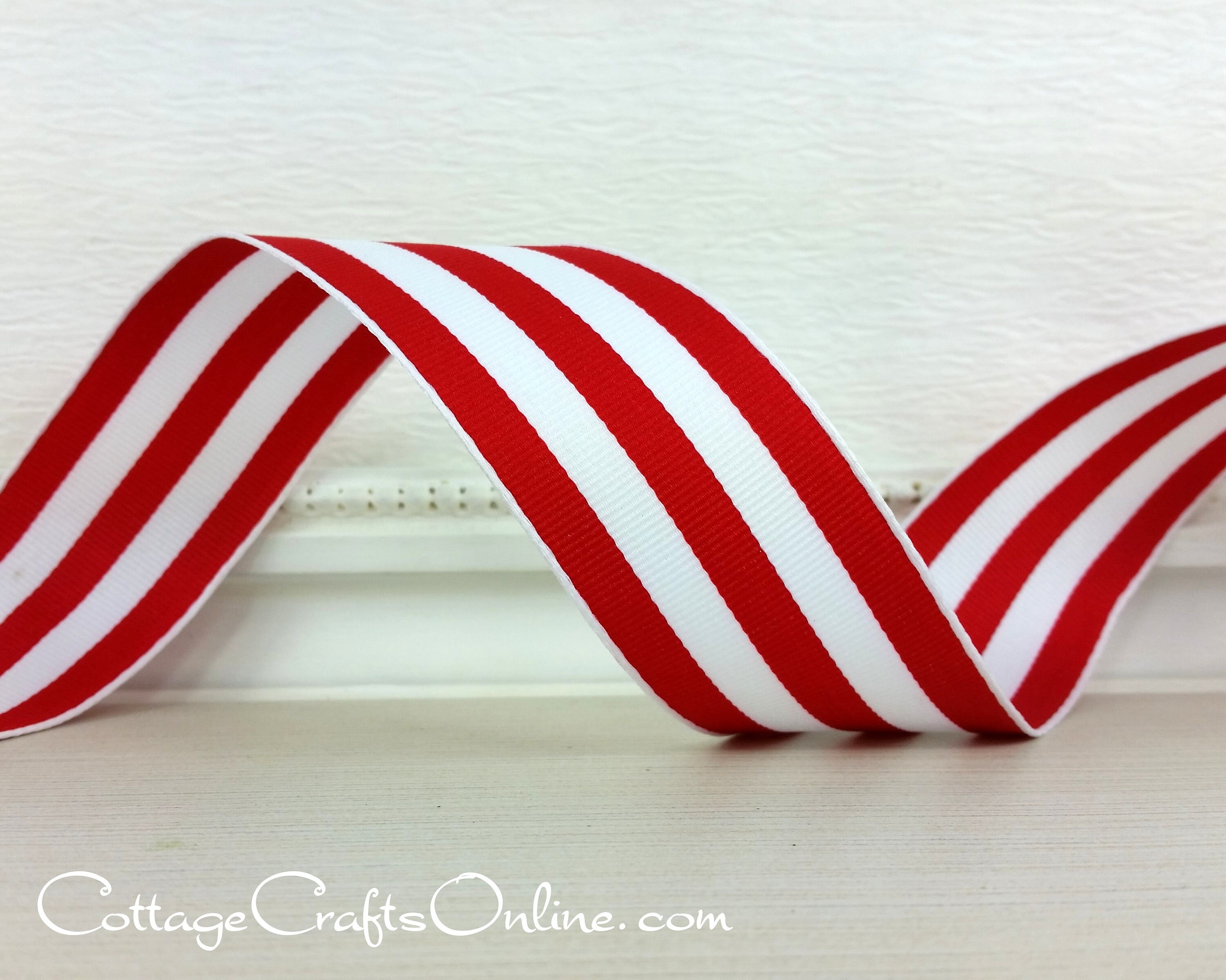 5 Yards Carnival Pink Green Polka Dot Pink White Stripe Edge Wired Ribbon 1 1/2" 5 Yards Carnival Pink Green Polka Dot Pink White Stripe Edge Wired Ribbon 1 1/2"