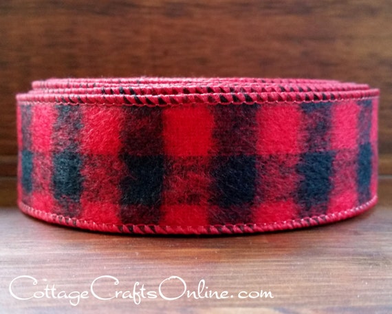10 Yards of TARTAN Type Plaid 1 1//2 inch Ribbon Ten