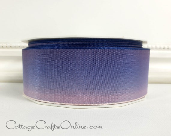 3 Yds Pastel Yellow Peach Ombre Gradient Variegated Wired Ribbon 5//8/"W