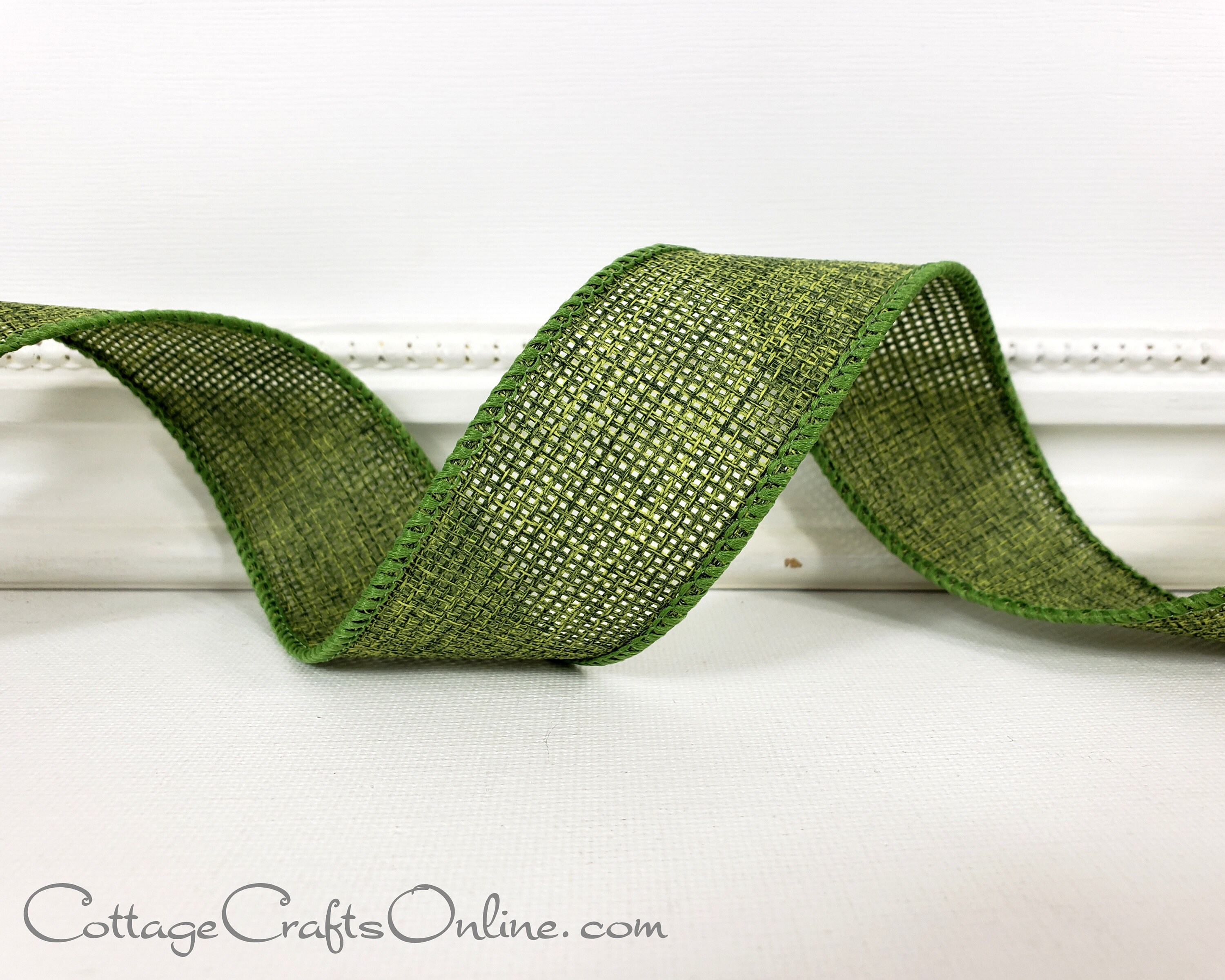 THREE YARDS Wired Ribbon 1.5 Sage Moss Green Offray Merrit 9 Fall Christmas Thanksgiving Wire Edged Ribbon Etsy