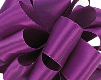Purple Satin Ribbon, 5/8" wide, 100 YARD ROLL Double Face Satin, Royal Orchard, - Offray, Royal Orchid  #462 Double Sided Satin