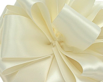 Satin Ribbon, 1/4" wide, Antique White Double Sided - TWENTY YARD ROLL -  Offray  "Antique White Color 28"  No. 1 Double Face Satin  dfs