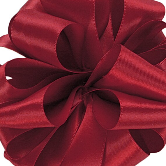 Scarlet - Double Face 1.5 inch Solid Colored Ribbon