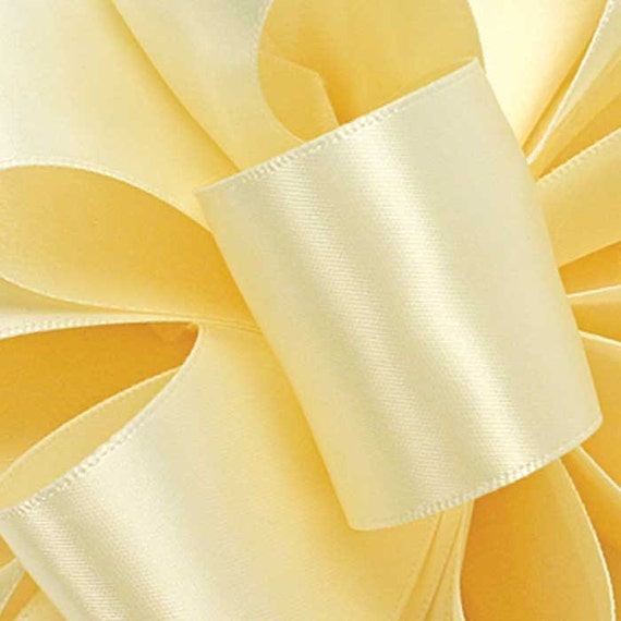 Ribbon - Double Face Satin - Dfs, White, 1-1/2 Inch, 50 Yards