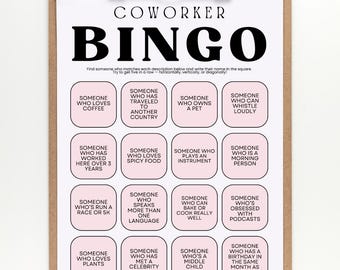 Bingo tra colleghi, gioco rompighiaccio per il team building in ufficio (download immediato)