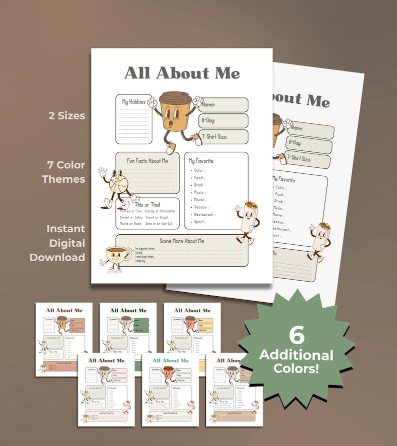 VALUE PACK Team Building Get to Know Me Questionnaire Printable, All ...