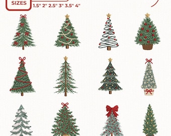Mini Christmas Embroidery Design, Christmas Embroidery, Christmas Set, Mini Santa Embroidery, Christmas Elements Embroidery, Christmas Icons