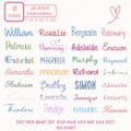 28 Handwritten Font Embroidery Bundle, BX Fonts, Satin Stich, Calligraphy Font pe, A-Z Alphabet, Cursive Font, 6 Sizes, BX, 11 formats