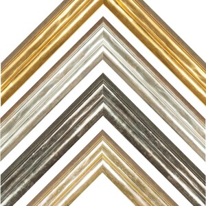 Picture Frame, Metallic Gold, Silver, Champagne Frame, Photo Artwork Frames, Handcrafted 4x6, 8x10