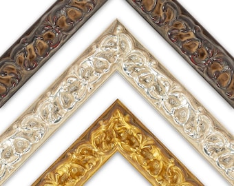 Marco de fotos moderno y ornamentado, dorado, plateado, negro, para colgar sobre mesa, moldura de madera hecha a mano, boda