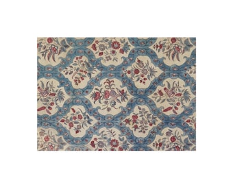 Floraler Boho Teppich für den Außenbereich - lebendiges Terrasse-Gartendekor