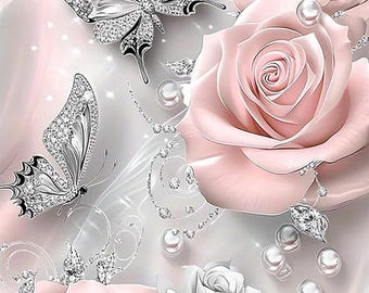 5D DIY My Diamond Art (Fluorescent Flowers) Diamond Painting Kit (NEW)