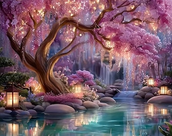 Tree of Life Diamond Painting Kit, Full Round Drill Mosaic Arts