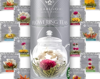 Blooming Tea Flower Set, 12 Unique Varieties, Gift For Tea Lovers