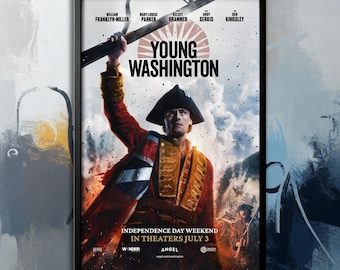 Póster de la película "El joven Washington" (2026)/ Lienzo de película/ Colección de arte mural/ Póster sin marco/ Arte cinematográfico/ Póster de portada