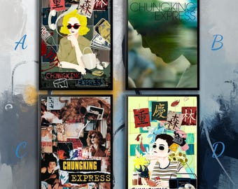 Póster de la película Chungking Express (1994) / Lienzo de película / Colección de arte para pared / Póster sin marco / Arte cinematográfico / Póster de portada