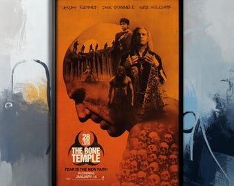 Film Poster- 28 Jahre Später: Der Knochen Tempel (2026) | Leinwand | Wandkunstsammlung| Poster Ungerahmt | Filmkunst| Titelblatt Poster