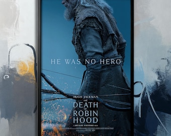 Póster de la película: La muerte de Robin Hood (2026) / Lienzo de película / Colección de arte mural / Póster sin marco / Arte de película / Póster de portada