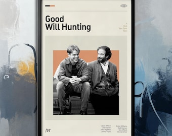 Póster de película: El indomable Will Hunting / Lienzo de película / Colección de arte mural / Póster sin marco / Arte de película / Póster de portada