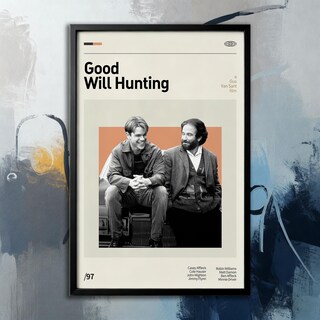 Poster Su Tela Del Film Will Hunting - QUNAN - Stampa Artistica 60x90 Cm - Senza Cornice - Regalo Per Cinefili