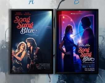 Póster de la película Song Sung Blue (2025) / Lienzo de película / Colección de arte mural / Póster sin marco / Arte de película / Póster de portada