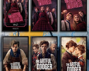 Póster de la película "The Artful Dodger" (2023) / Lienzo de película / Colección de arte mural / Póster sin marco / Arte de película / Póster de portada