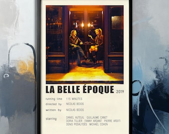 Filmposter - La belle époque (2019) | Leinwand | Wandkunstsammlung| Raumdekoration | Poster Ungerahmt | Filmkunst| Titelblatt Poster