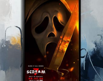 Póster de la película Scream 7 (2026) / Lienzo de película / Colección de arte mural / Póster sin marco / Arte de película / Póster de portada