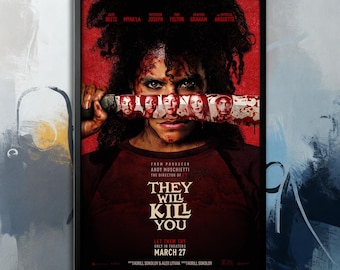 Póster de la película "Te matarán" (2026) / Lienzo de película / Colección de arte mural / Póster sin marco / Arte de película / Póster de portada