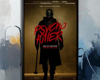 Filmposter - Psycho Killer (2026)| Leinwand | Wandkunstsammlung| Poster Ungerahmt | Filmkunst| Titelblatt Poster