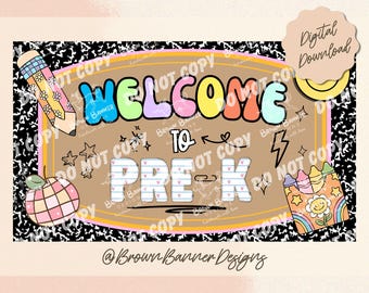 Classroom Welcome Banner Template | Editable Canva School Classroom Design (Digital Download)