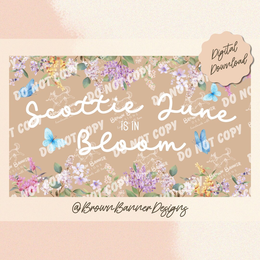 Floral Birthday Banner Template | Editable Canva Design (digital ...