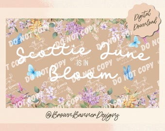 Floral Birthday Banner Template | Editable Canva Design (Digital Download)