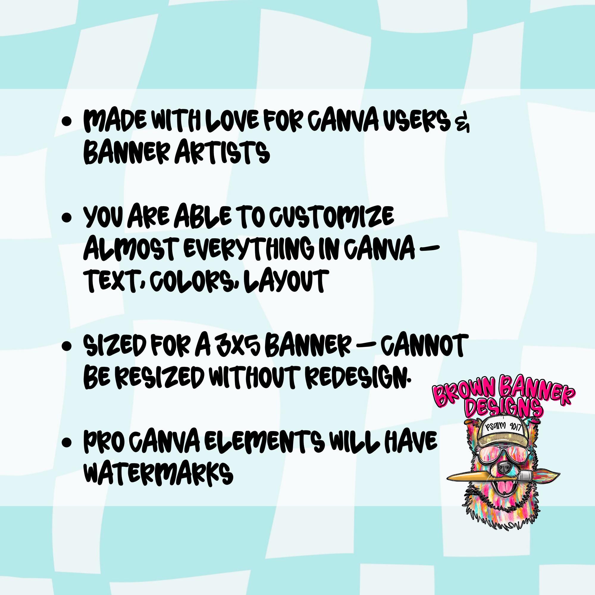 Hoppy Easter Hand Drawn Banner Template | Editable Canva Design ...