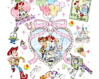 You've Got A Friend In Me PNG, Squad Goals Png, Family Vacation Png, Magical Kingdom PNG, Toys Png, Friendship Png, Coquette Vacay Mode Png