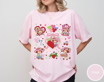 Cartoon Kids Characters Shirt, Coquette Holiday 2025 PNG, Coquette Ribbon Png, Best Friends Forever PNG, Kids Cartoon, Pink Bow Cartoon Tee