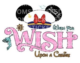 When You Wish Upon A Cruise Trip PNG, Mouse and Friends Cruise, Family Cruise Trip PNG, Family Vacation PNG, Cruise Fantasy Png,Friends Trip