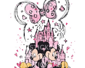 Coquette Valentine Mouse Couple Png, Mouse Valentine PNG, Couples Pink Bow Png, Valentines Trip Png, Magical Kingdom PNG ,Digital Download