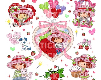 Cartoon Kids Characters PNG, Coquette Holiday 2025 PNG, Coquette Ribbon Png, Best Friends Forever PNG, Kids Cartoon Png,Pink Bow Cartoon Png