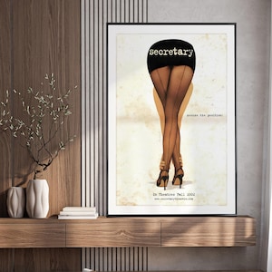Poster del film Secretary, arredamento per la casa, stampa su tela, regalo personalizzato, poster personalizzato, stampa artistica da parete