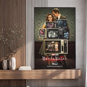 Pôster do filme WandaVision, decoração para casa, arte em tela para parede, presente personalizado, pôster personalizado, impressão de arte para parede